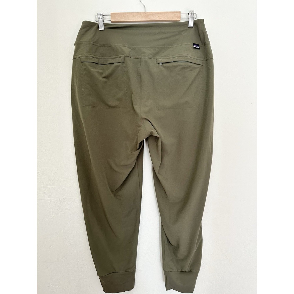 Patagonia Happy Hike Studio Pants Women's L Olive Green Hiking Travel Jogger - Picture 2 of 13
